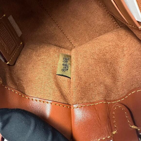 Coach Ace Tote Bag 17 In Signature Canvas IN Tan/Rust CT891 New - Picture 8 of 13